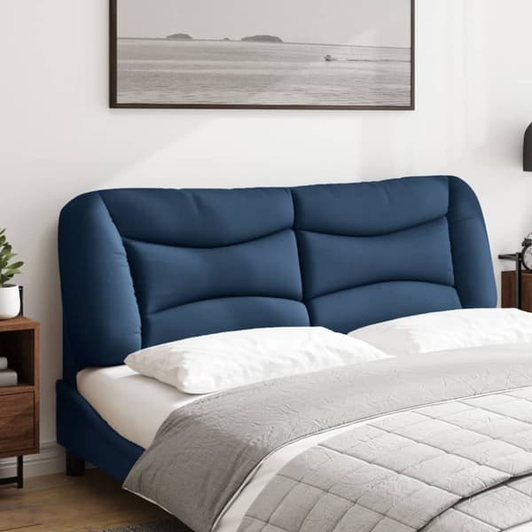 Headboard Cushion "Hvar" Blue 160 cm Fabric