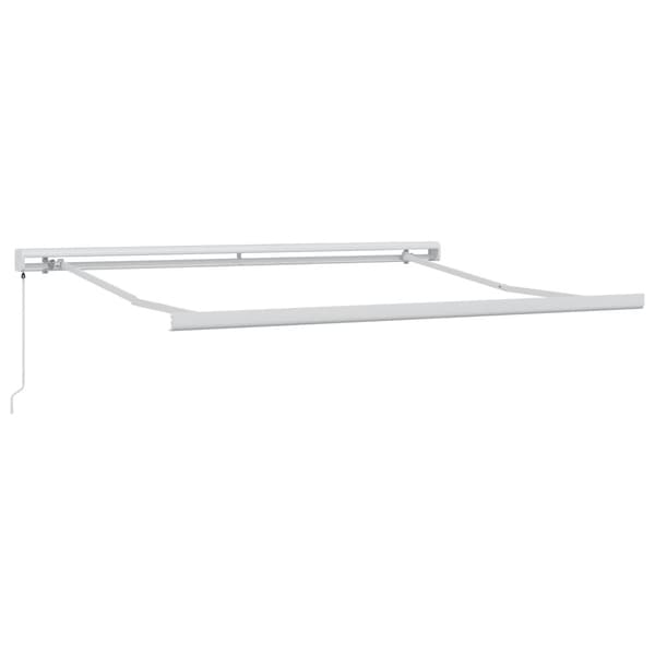 Utfällbar markis Vit 300 x 250 cm Tyg och Metall