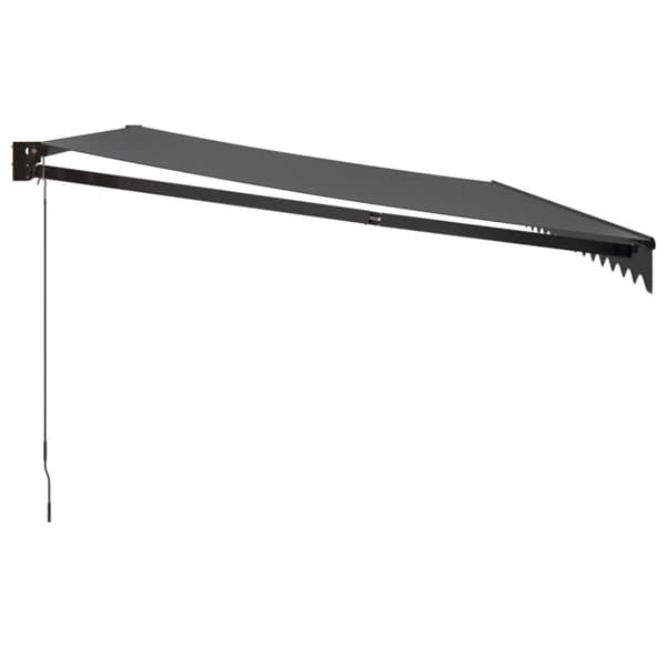Markis infällbar antracit 5x3 m tyg&aluminium