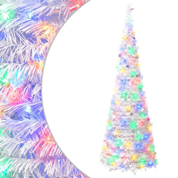Pop-up-julgran med LED-belysning 210 cm 200 LED-lampor