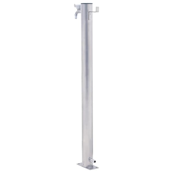 Vattenpost 40 cm rostfritt stål rund