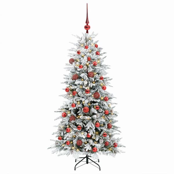 Plast Hingad Julgran 150 cm 150 LED-lampor Varmvit PE & PVC