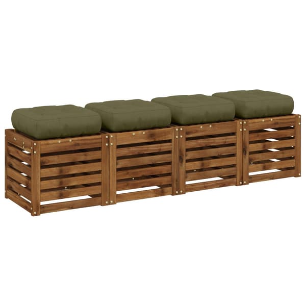 4-delade Sittdynor VIANEN 4 st 100% Polyester Olivgrön