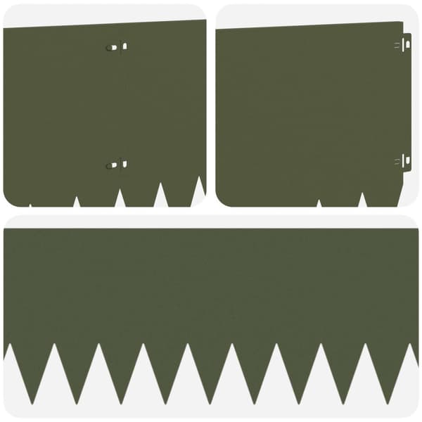 Kant för gräsmatta 20 pcs 103 x 30 cm Stål Olivgrön