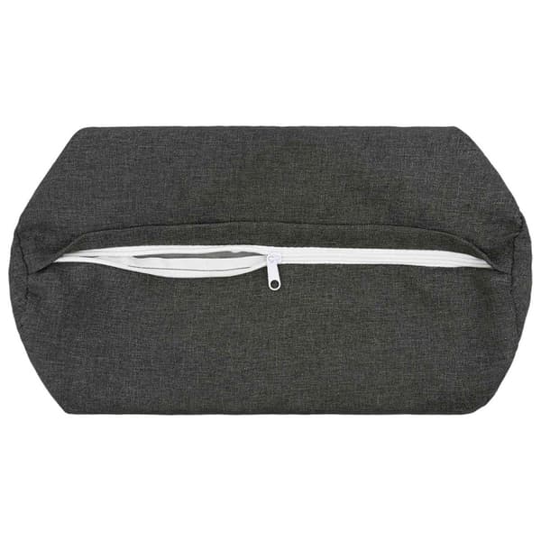 Kuddöverdrag 2 st HEERLEN Mörkgrå Ø 15 x 40 cm Tyg