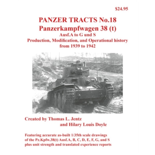 Panzer Tracts No.18: Panzerkampfwagen 38(t) (häftad, eng)