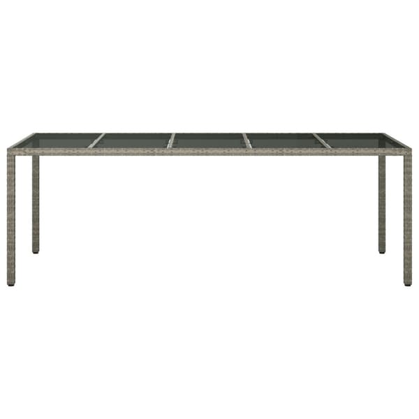 Trädgårdsbord Grå 250 x 100 x 75 cm konstrotting