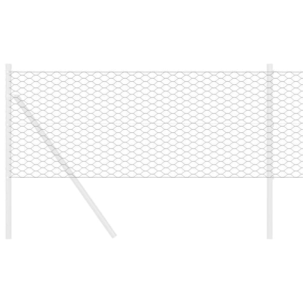 Hexagonstängsel Grå 0,6 x 50 m PVC