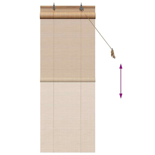 Rullgardin Brun 40 x 160 cm Bambu