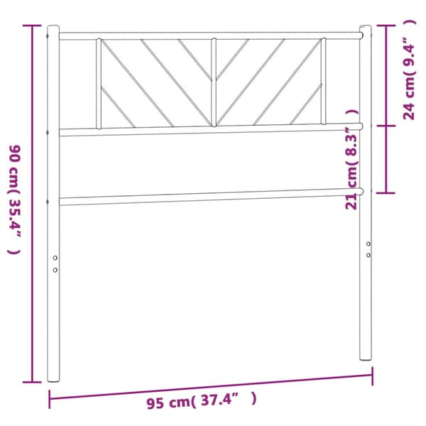 Ersättningsgavel metall vit 90 cm