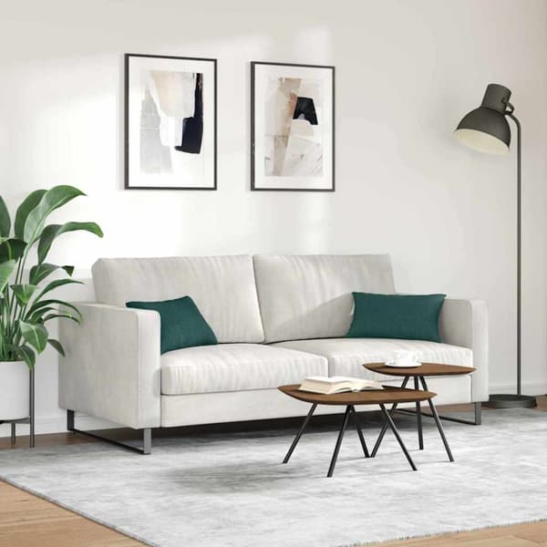 Sofakuddar 2 pcs Mörkgrön 50 x 30 cm tyg