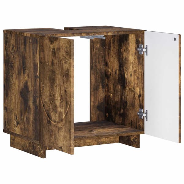Badrumsskåp Rökt ek 60 x 41 x 58 cm Konstruerat trä