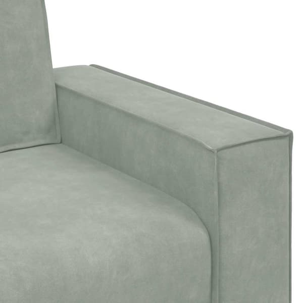 Soffstol ljusgrå 100x78x84 cm sammet
