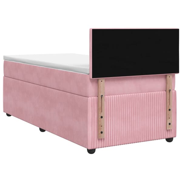 Kontinentalsäng med madrass Rosa 80 x 200 cm Sammet