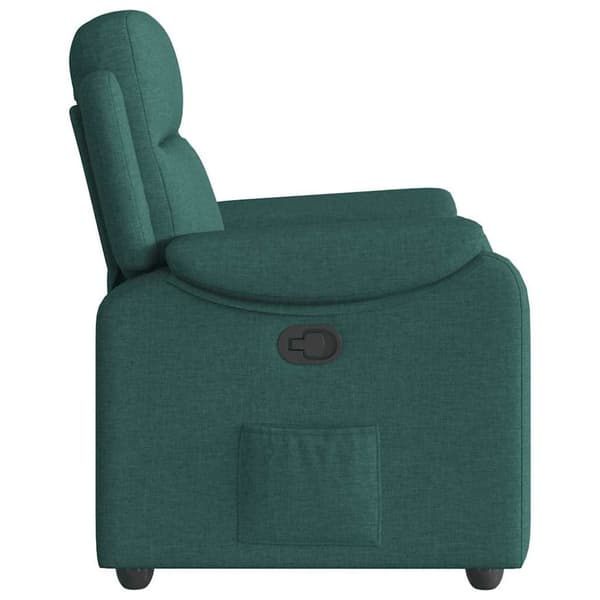 Reclinerfåtölj mörkgrön tyg