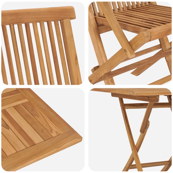 Trädgårdsmöbelset 3 pcs Brun Massivt Akaciaträ