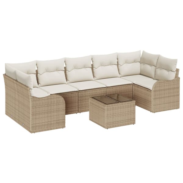Trädgårdsoffset Beige 55 x 55 x 37 cm konstrotting
