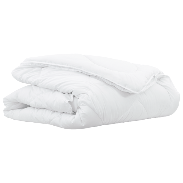 2-i-1 Duntäcke Vit 200 x 140 x 10 cm Polyester