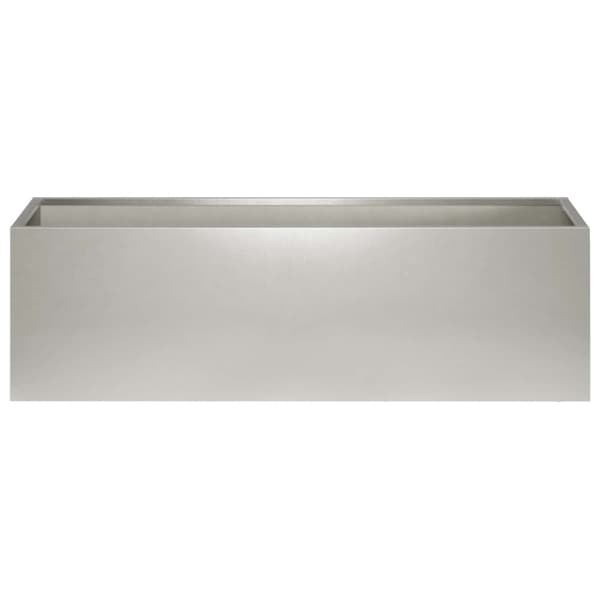 Trädgårdsplanterare 2 st Silver 80 x 30 x 30 cm Rostfritt stål