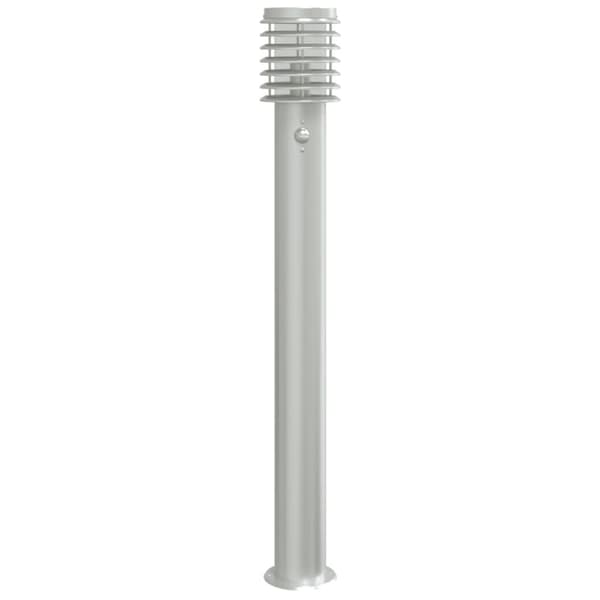 Utomhusgolvlampa med sensor silver 110 cm rostfritt stål