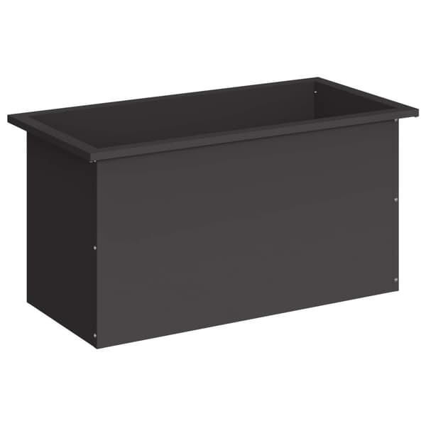 Odlingslåda med LED Svart 40 x 80 x 40 cm Stål