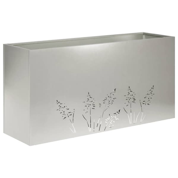 Trädgårdsplanterare Silver 100 x 30 x 49 cm Rostfritt stål