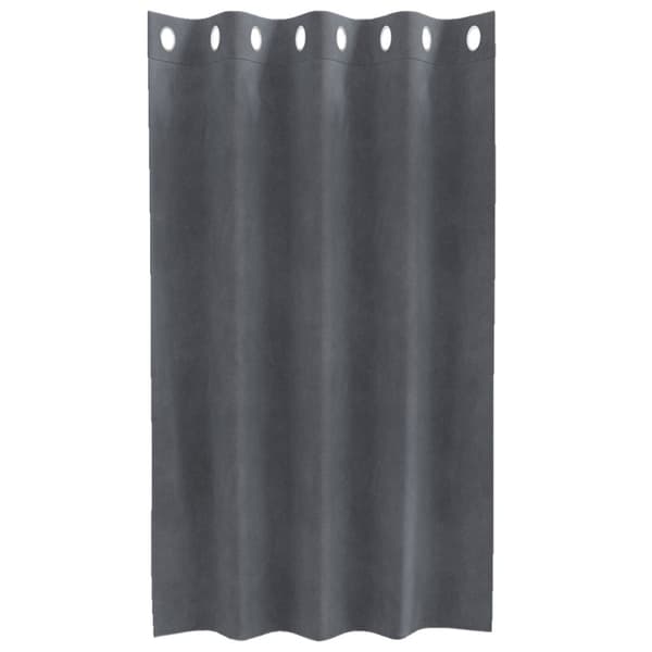Gardiner 2 st Ljusgrå 140 x 140 cm Sammet