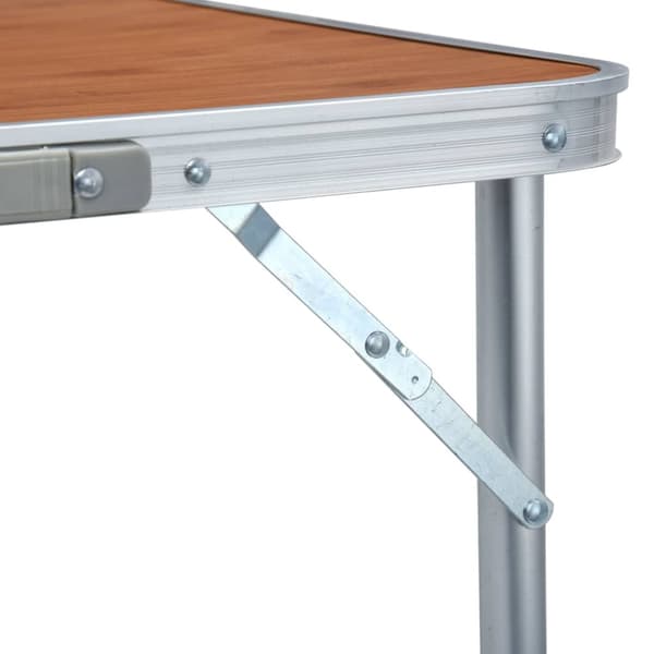 Hopfällbart campingbord aluminium 240x60 cm