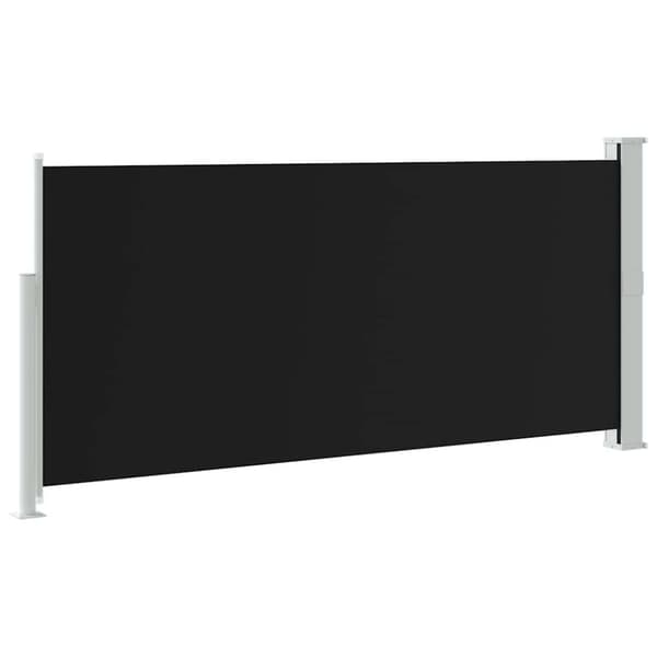 Infällbar sidomarkis 140 x 300 cm svart