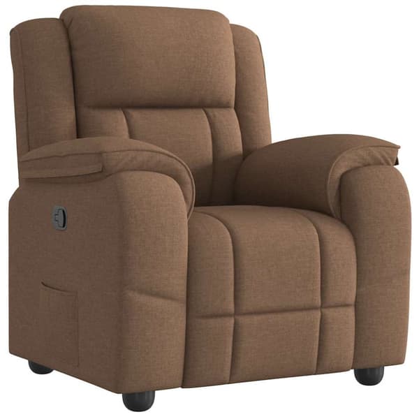 Reclinerfåtölj brun tyg