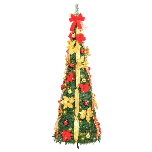 Plastgran pop-up 200 LED grön 210 cm