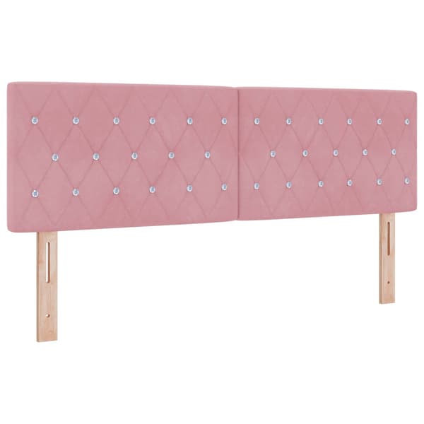 Kontinentalsäng med madrass Rosa 140 x 200 cm Sammet