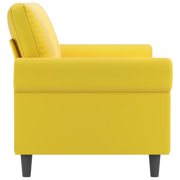 2-sitssoffa gul 140 cm sammet
