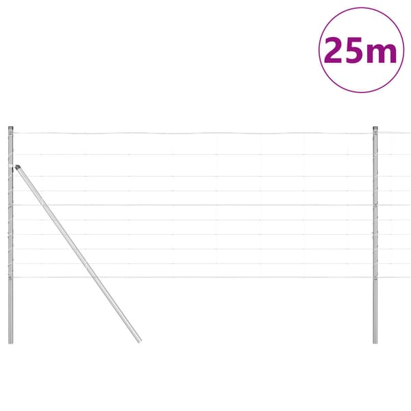 Stängselstolpe Galvaniserad 25 x 1 m Stål
