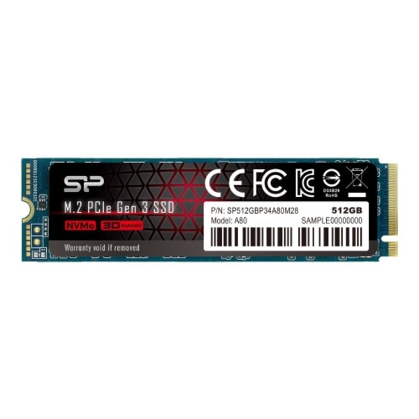 SILICON POWER P34A80 - SSD - 512 GB - PCIe 3.0 x4 (NVMe)