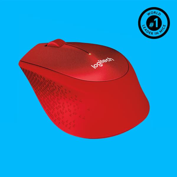Logitech M330 SILENT PLUS - mus - 2.4 GHz - röd