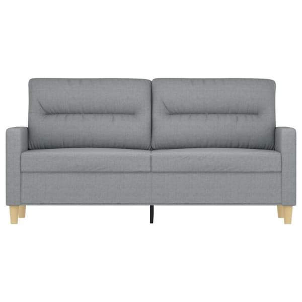 2-sitssoffa ljusgrå 140 cm tyg