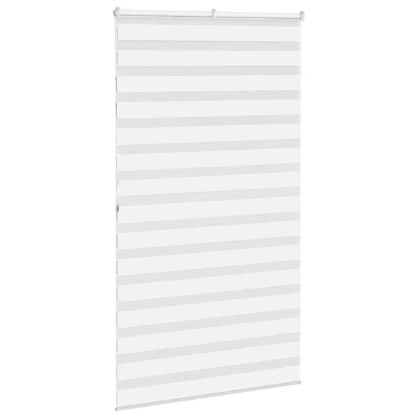 Rullgardin zebra vit 130x200 cm tyg bredd 125,9 cm polyester