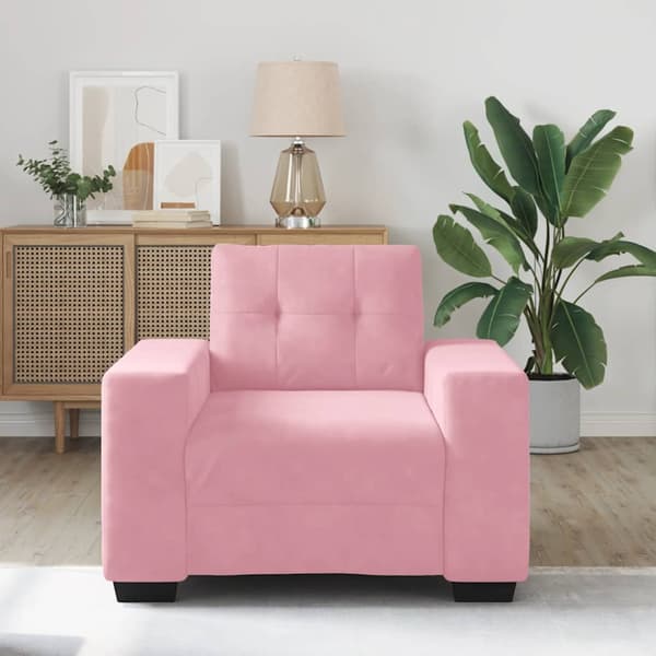 Soffstol rosa 100x78x80 cm sammet