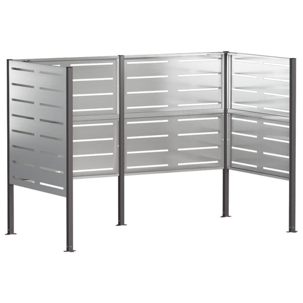 Soptunneskärm 167 x 85 x 113 cm Galvaniserat stål Silver