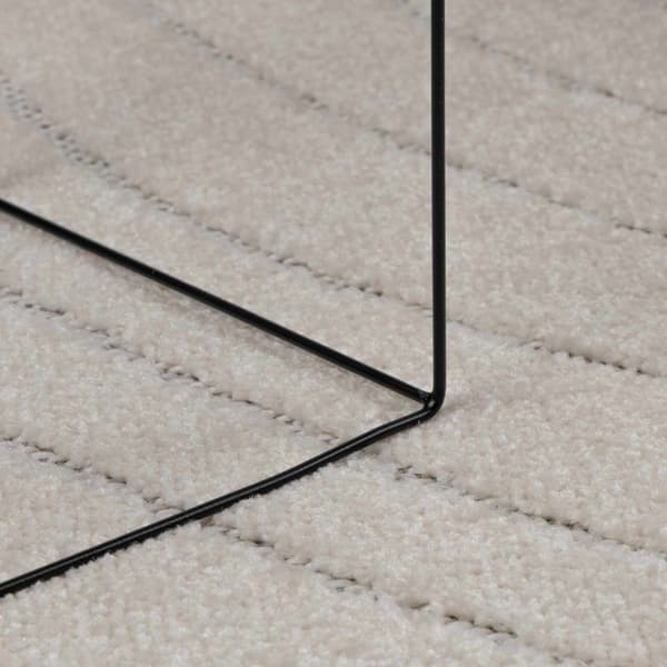 Områdesmattor Rektangulär PALMERAS Kräm 280 x 200 cm Polyester