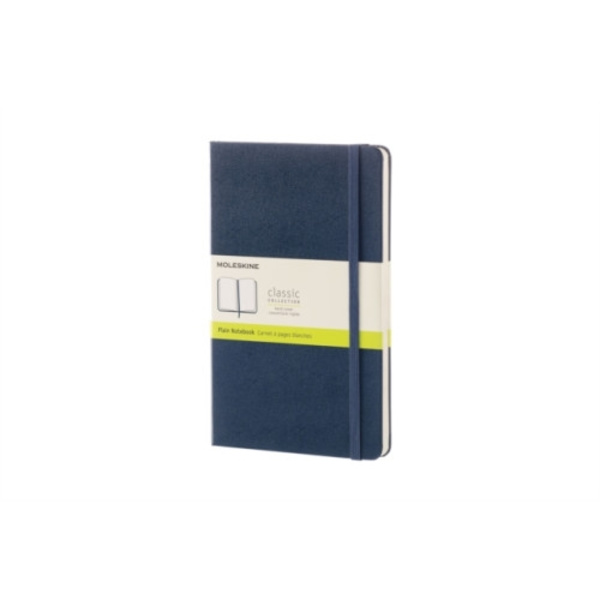Moleskine Sapphire Blue Large Plain Notebook Hard