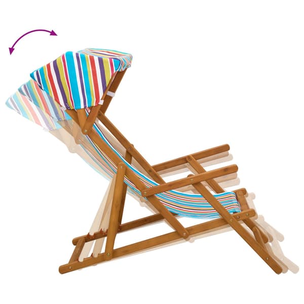 Deck Chair 3 Position Massiv Eukalyptus Trä Flerfärgsdesign