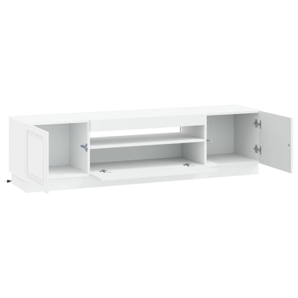 LED TV-skåp Vit Konstruerat trä