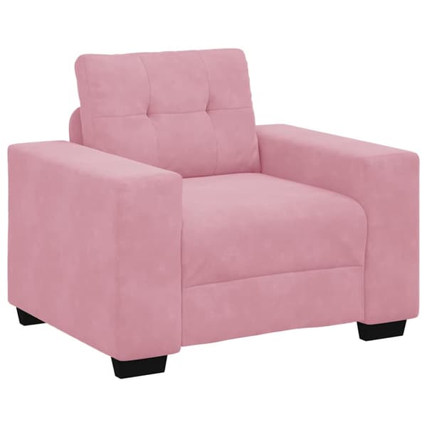 Soffstol rosa 100x78x80 cm sammet