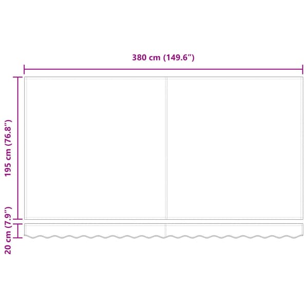 Markisväv Antracit 4 x 2 m Polyester