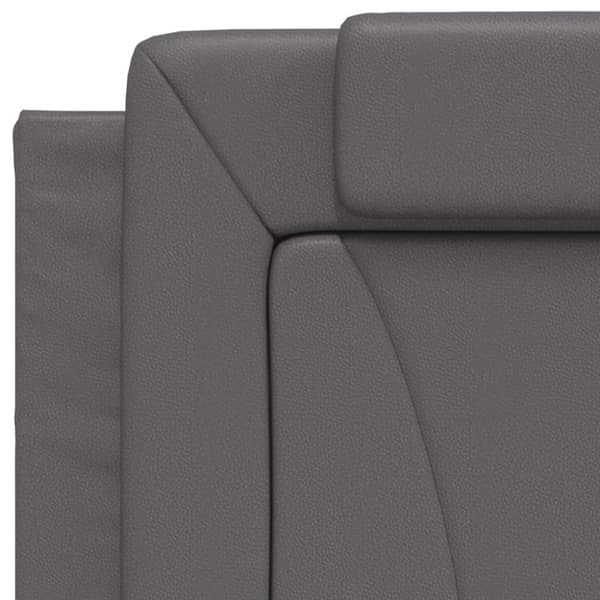 Bed Frame "Viana" with LED without Mattress Grey 90x190 cm