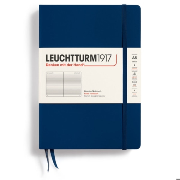 LT NOTEBOOK A5 Hard Ruled Navy