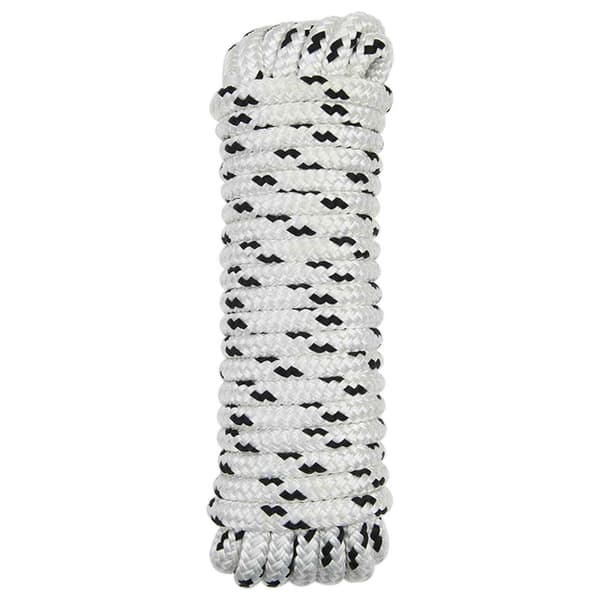 Båtsnöre 15 m 1.6 Vit och svart Polyester