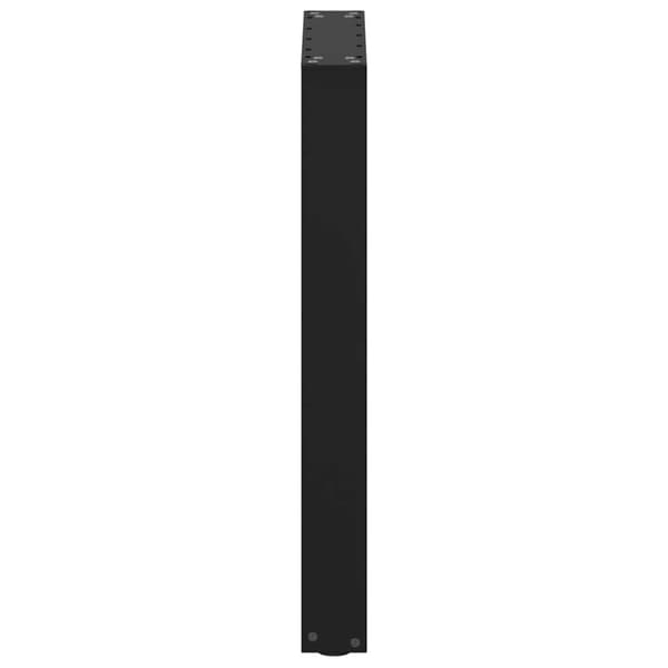 Matbordsben U-formade 2 st svarta 50x(72-73) cm stål